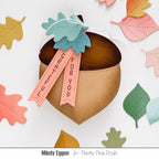 Pretty Pink Posh Upright Greetings Fall Clear Stamps grateful for you acorn card