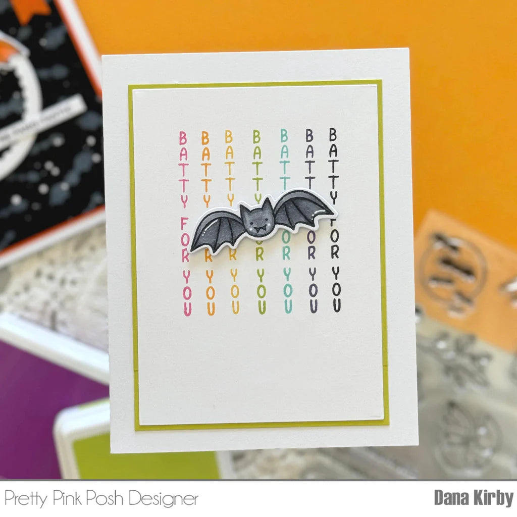 Pretty Pink Posh Upright Greetings Halloween Clear Stamps
