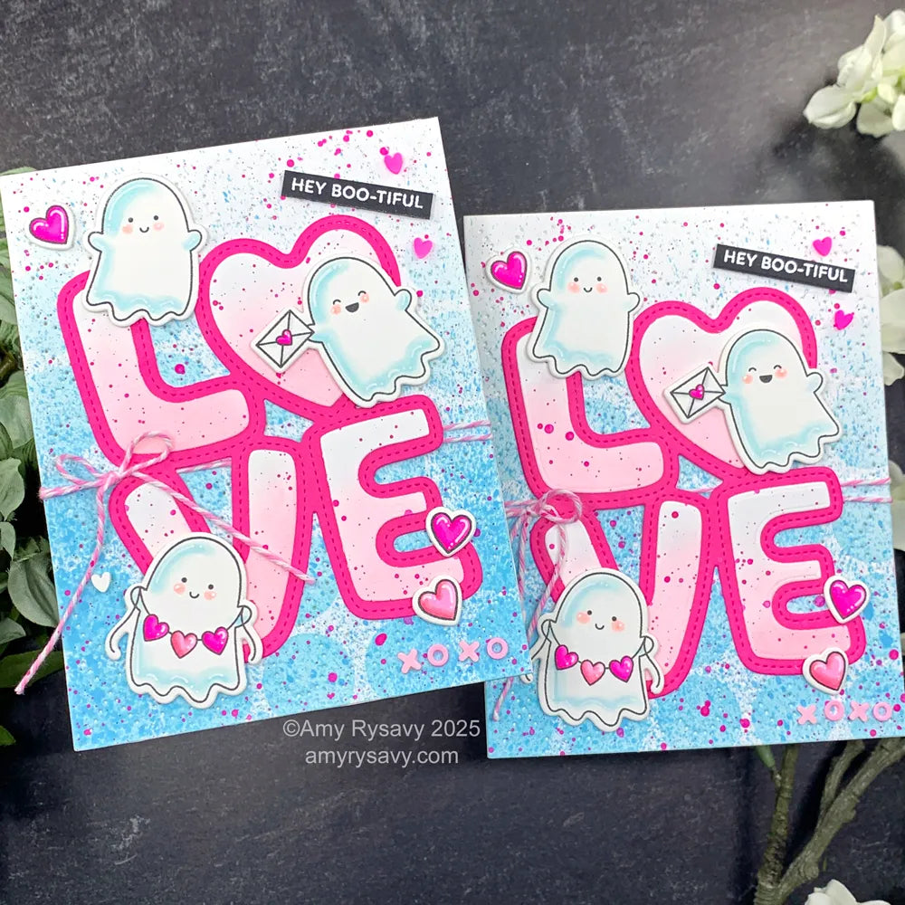 Pretty Pink Posh Valentine Ghost Friends Clear Stamps boo | color-code:ALT02
