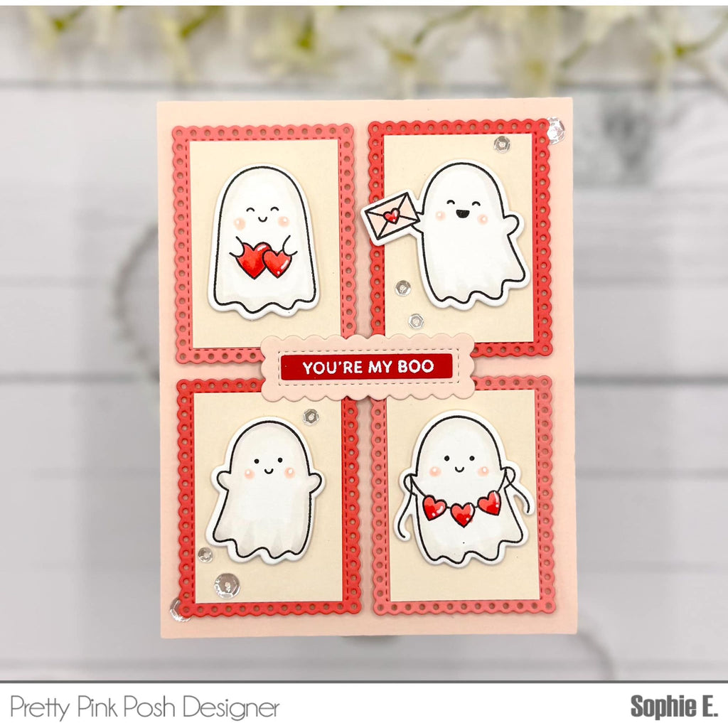 Pretty Pink Posh Valentine Ghost Friends Clear Stamps mail