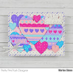 Pretty Pink Posh Valentine Greetings Clear Stamps hearts