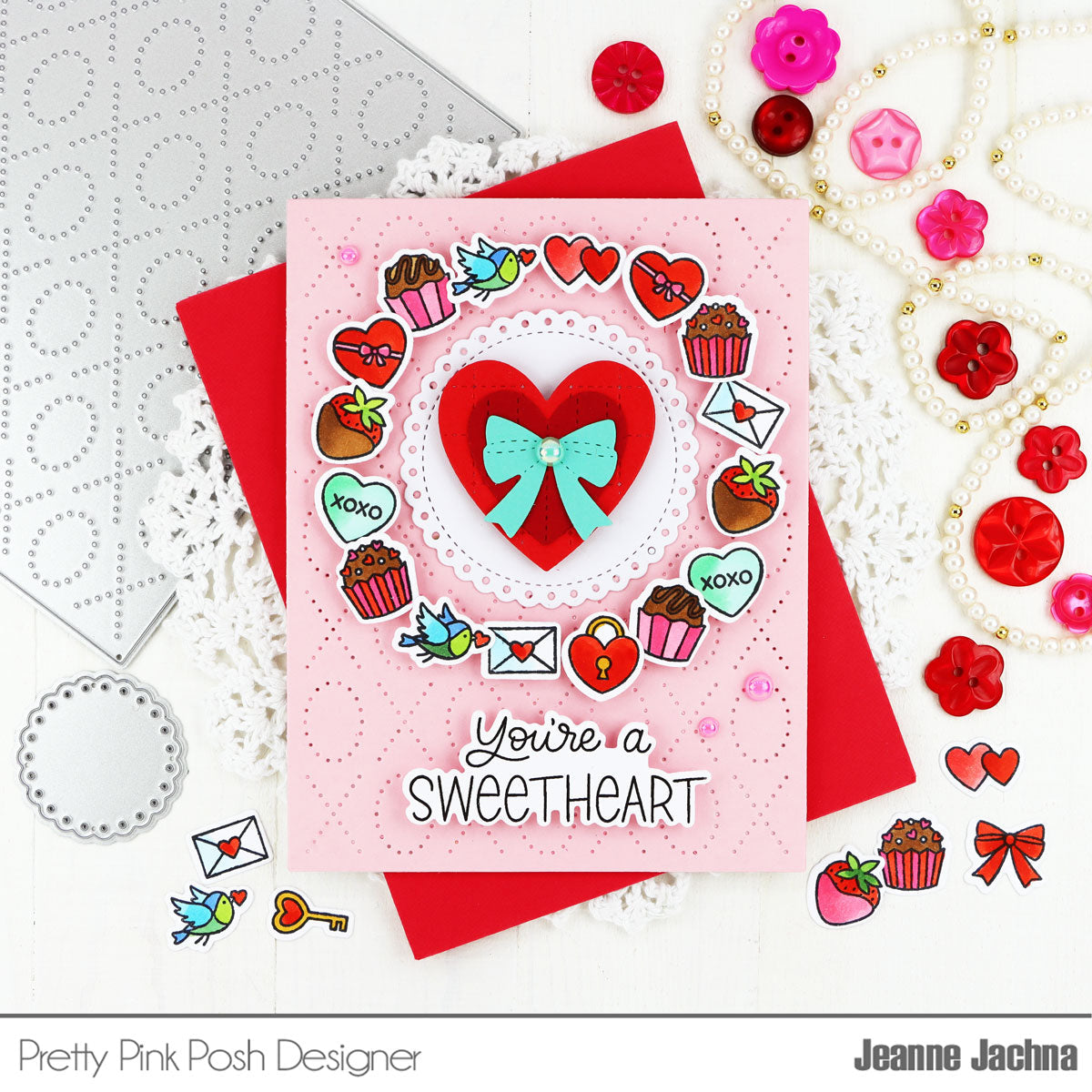 Pretty Pink Posh Valentine Icons Dies sweetheart