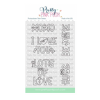 Pretty Pink Posh Valentine Word Scene Clear Stamp and Die Set image 1