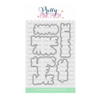 Pretty Pink Posh Valentine Word Scene Clear Stamp and Die Set image 2