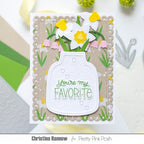 Pretty Pink Posh Vase Shaker Dies daffodils