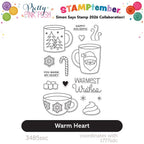 Pretty Pink Posh Warm Heart STAMPtember Exclusive Stamps 3485ssc