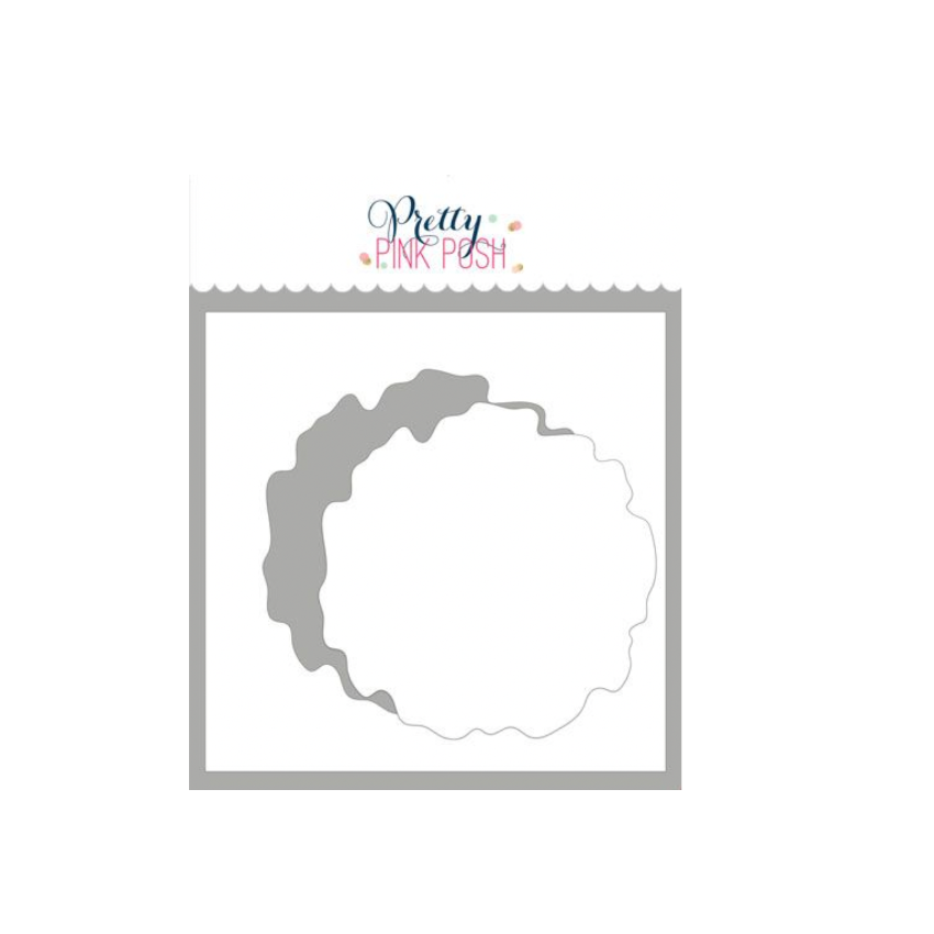 Pretty Pink Posh Watercolor Circle with Mask Stencil