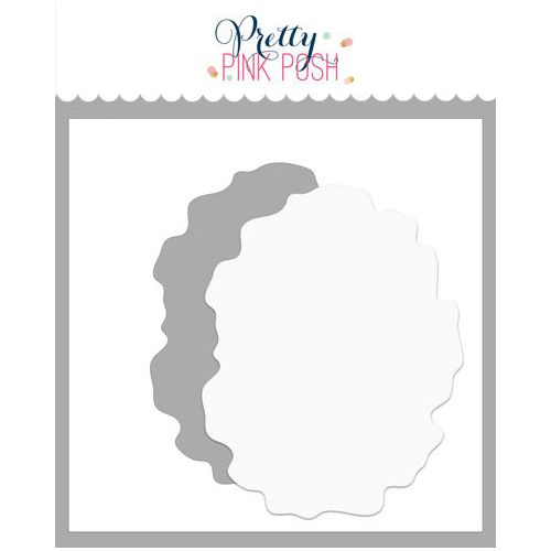 Pretty Pink Posh Watercolor Oval With Mask Stencil