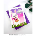 Pretty Pink Posh Watercolor Rectangle With Mask Stencils easter