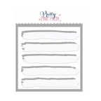 Pretty Pink Posh Watercolor Strips with Masks Stencil