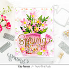 Pretty Pink Posh Watering Can Shaker Dies pretty pink flowers | color-code:ALT01