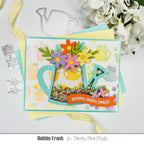 Pretty Pink Posh Watering Can Shaker Dies spring smiles