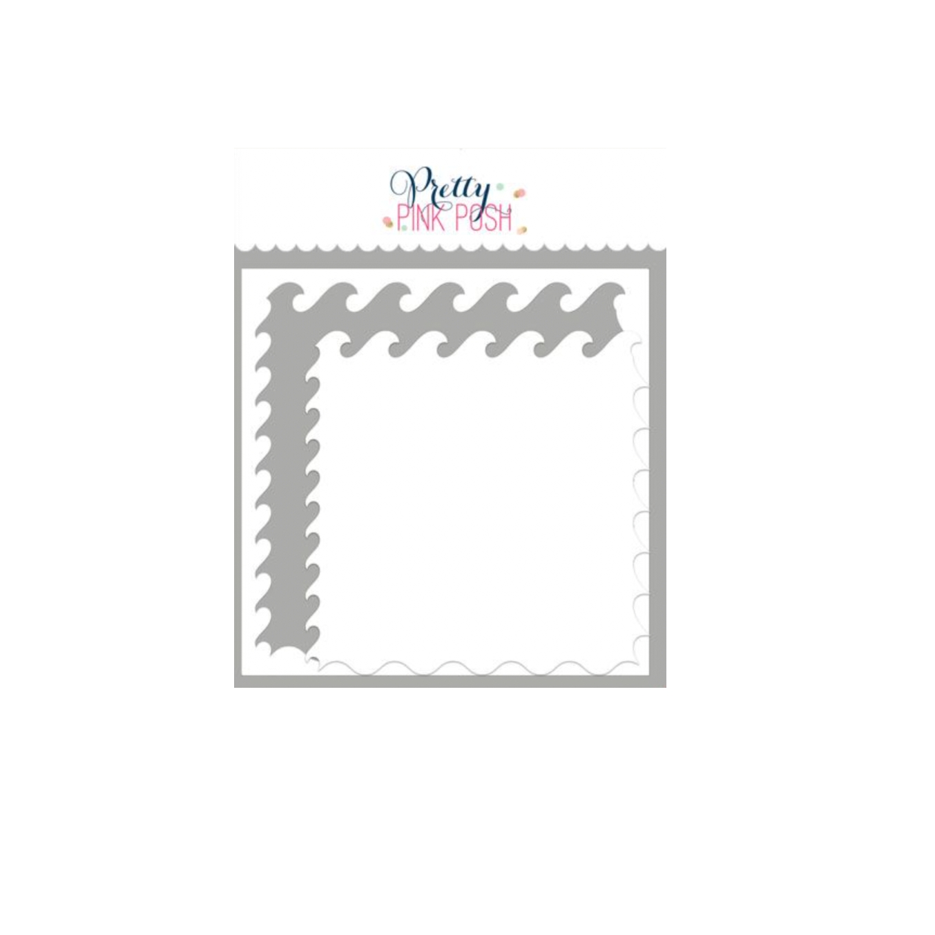 Pretty Pink Posh Waves Edges Stencil