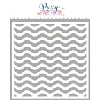 Pretty Pink Posh Wavy Stripes Stencil