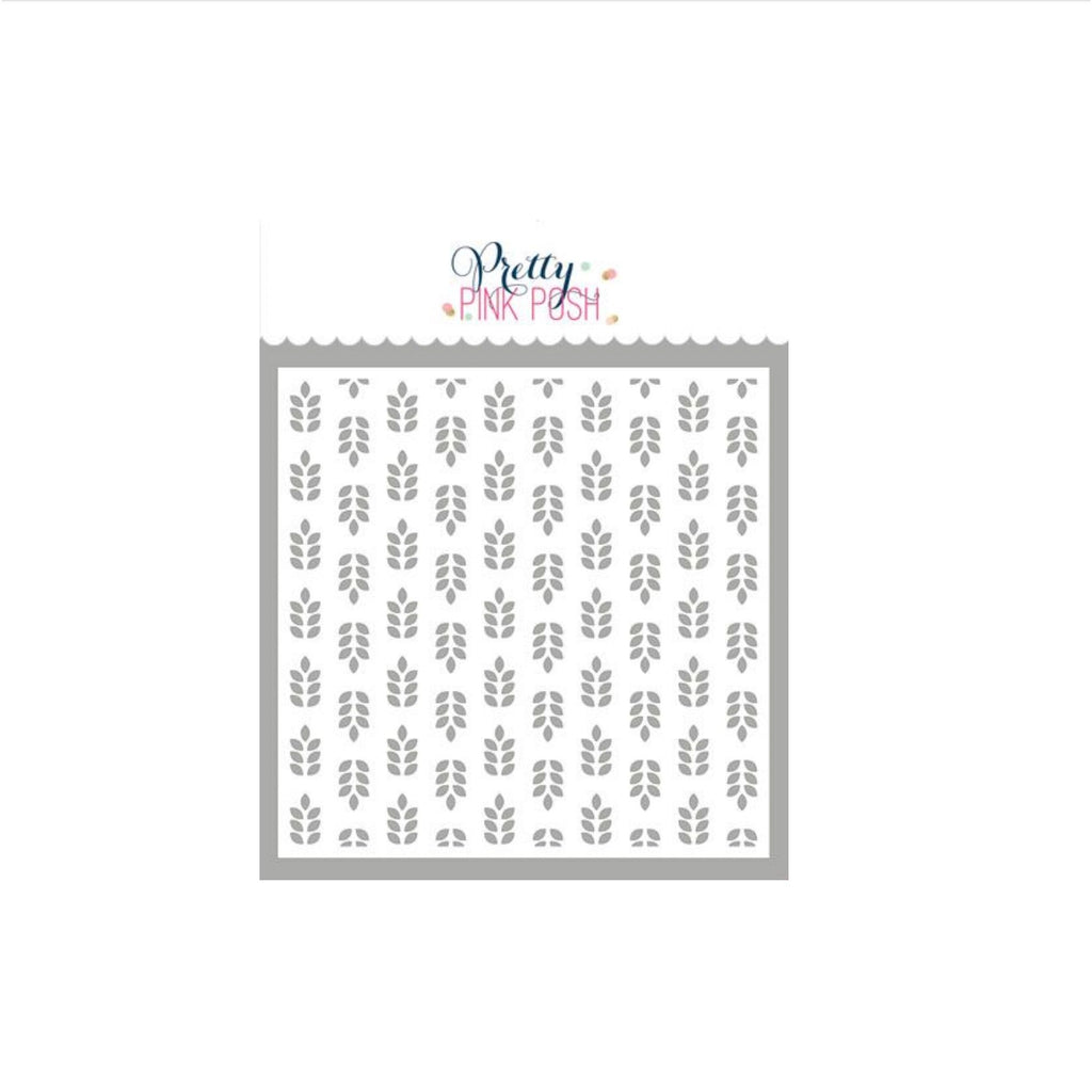 Pretty Pink Posh Wheat Pattern Stencil