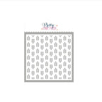 Pretty Pink Posh Wheat Pattern Stencil