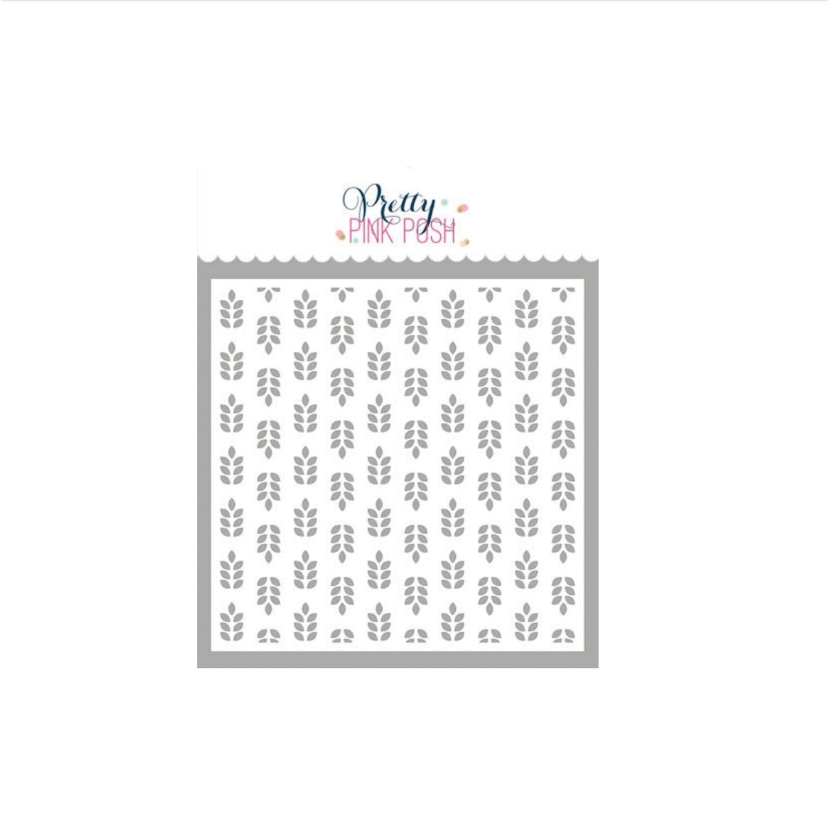 Pretty Pink Posh Wheat Pattern Stencil
