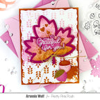 Pretty Pink Posh Wide Leaf Shaker Dies grateful for you card