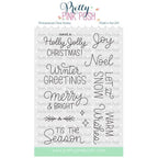 Pretty Pink Posh Winter Greetings Clear Stamps