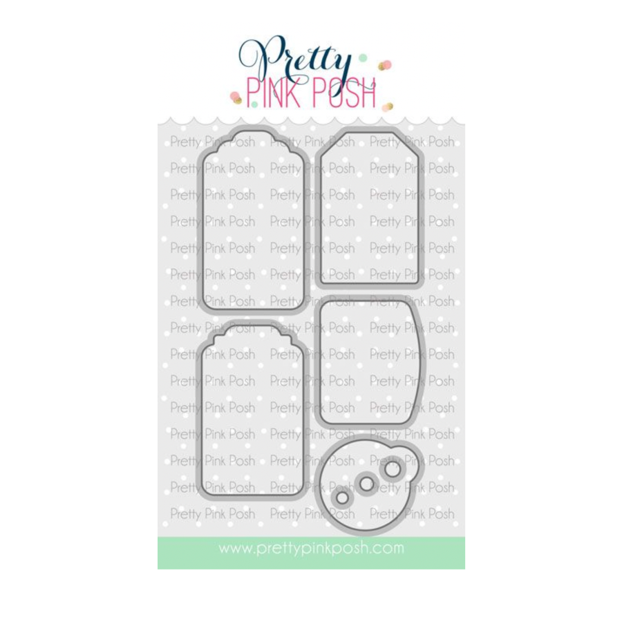 Pretty Pink Posh Winter Tags Clear Stamp and Die Set image 