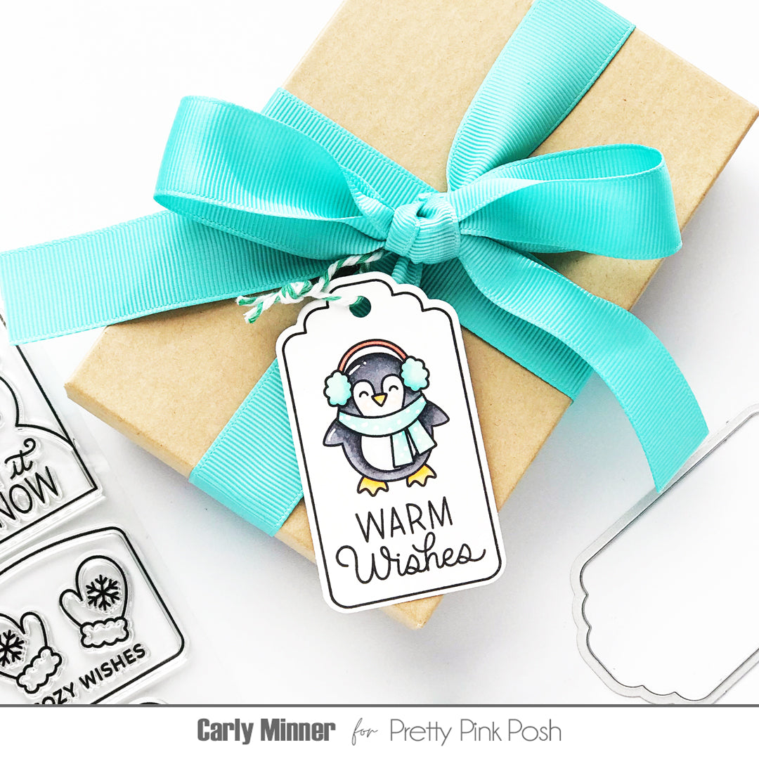 Pretty Pink Posh Winter Tags Clear Stamps tag