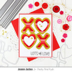 Pretty Pink Posh XOXO Word Shaker Die golden