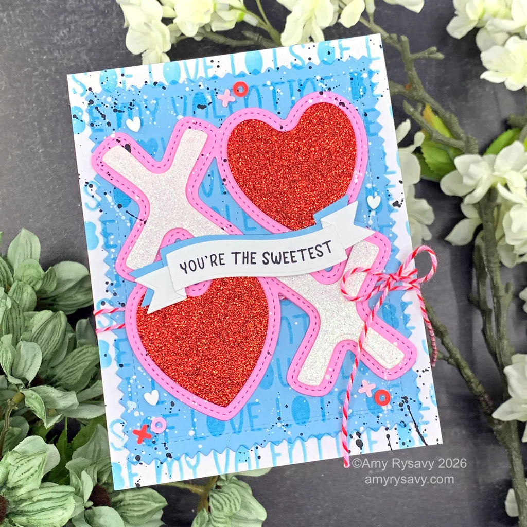 Pretty Pink Posh XOXO Word Shaker Die sweetest | color-code:ALT01