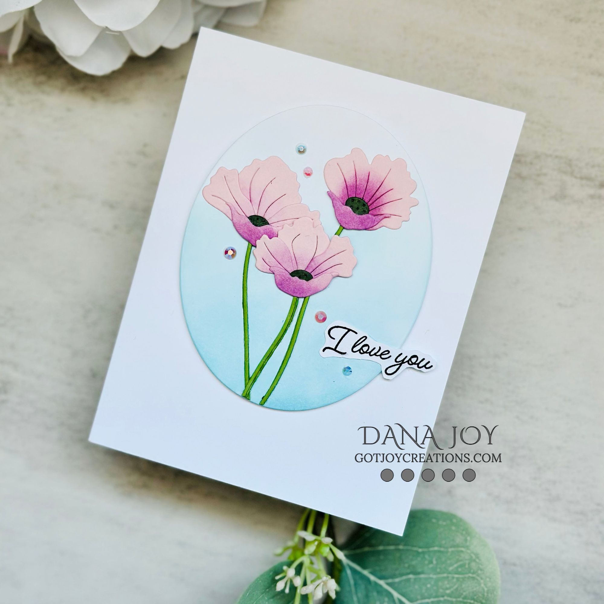 Simon Says Stamp Pretty Poppies Wafer Dies s998 Rain or Shine Love You Card