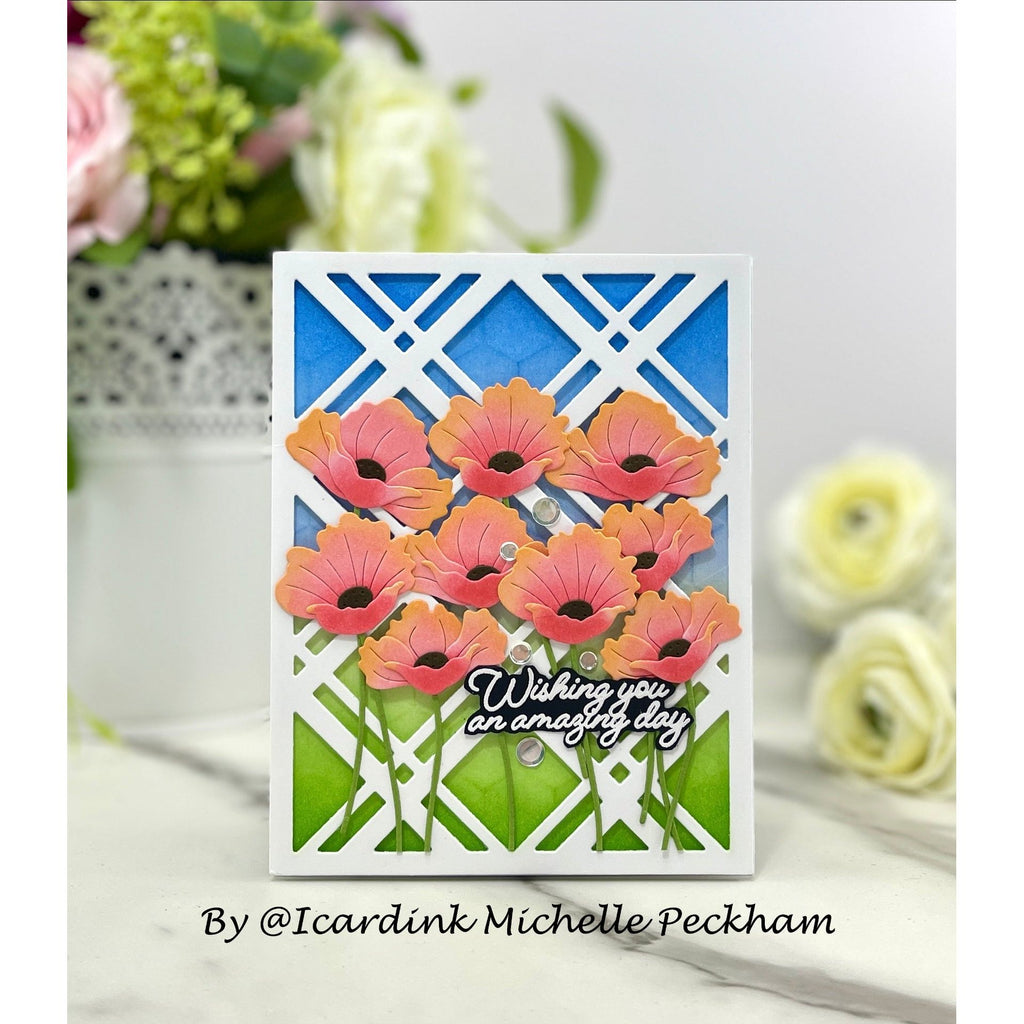Simon Says Stamp Pretty Poppies Wafer Dies s998 Rain or Shine Birthday Card