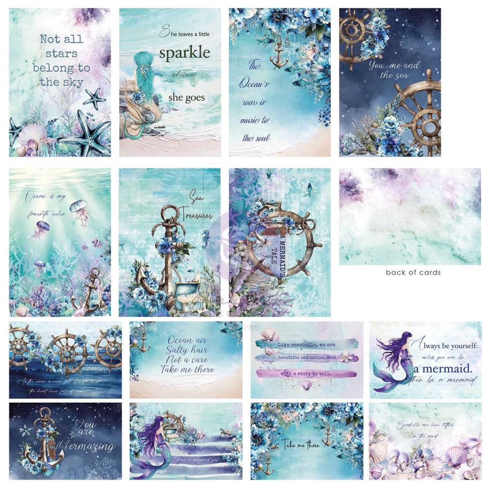 Prima Marketing A Mermaid's Tale 4 x 6 Journaling Cards 676926 Product Swatches