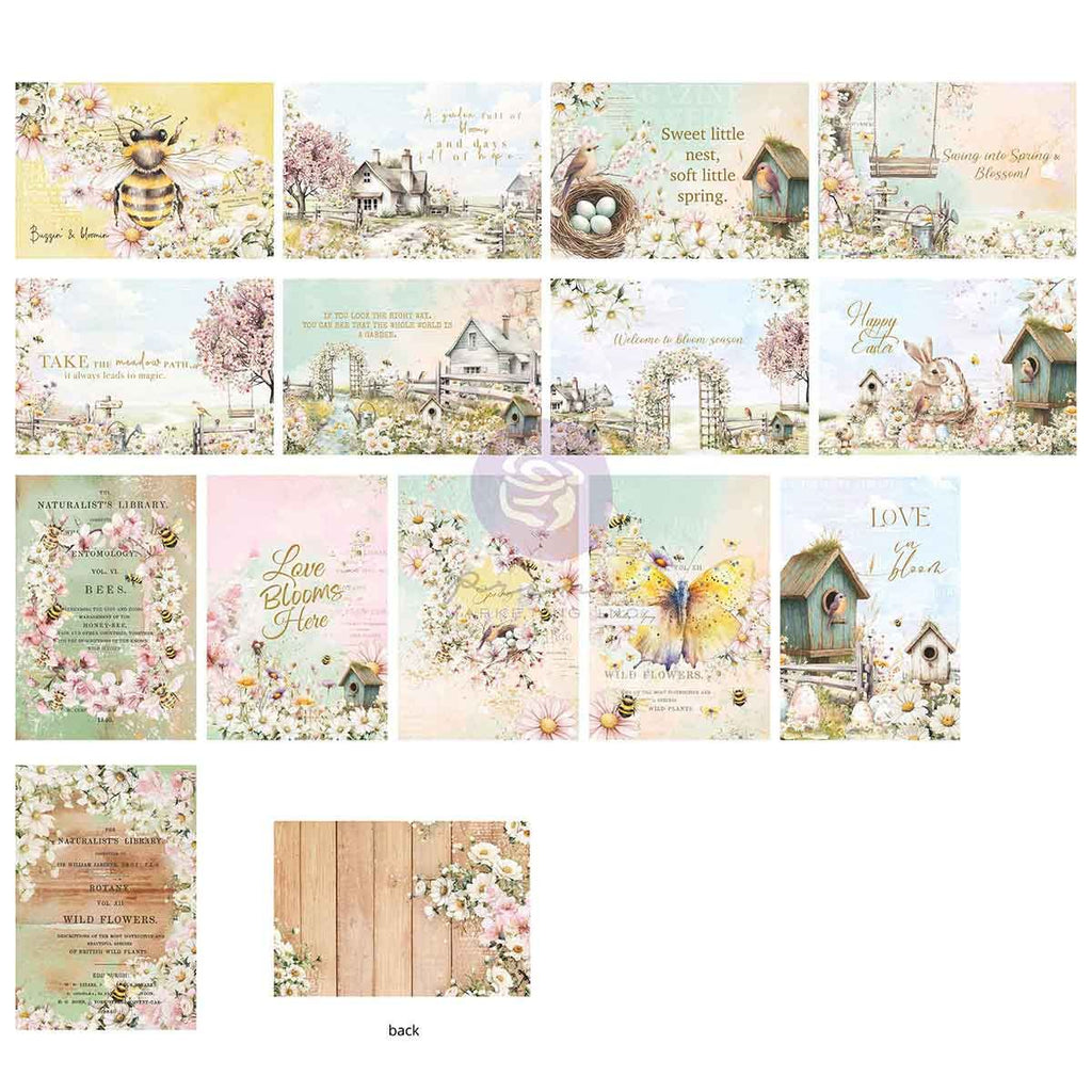 Prima Marketing Among The Wildflowers 4 x 6 Journaling Cards 682255 Single Sheet View