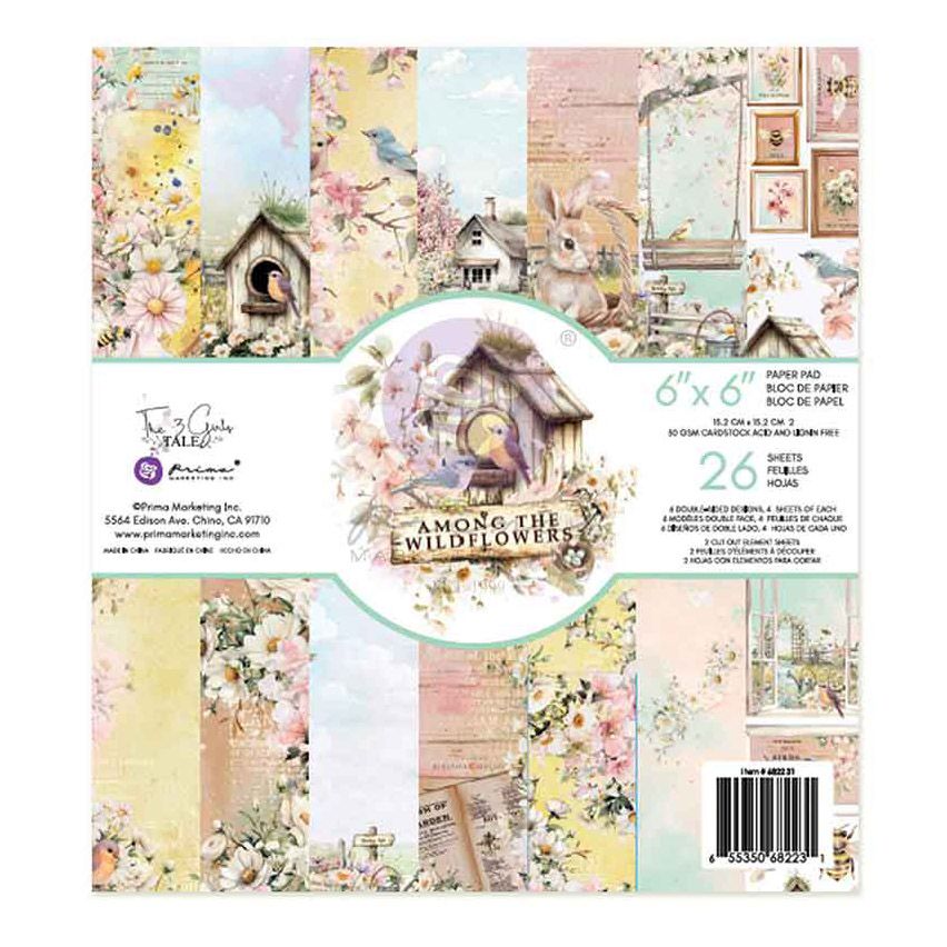 Prima Marketing Among The Wildflowers 6 x 6 Paper Pad 682231