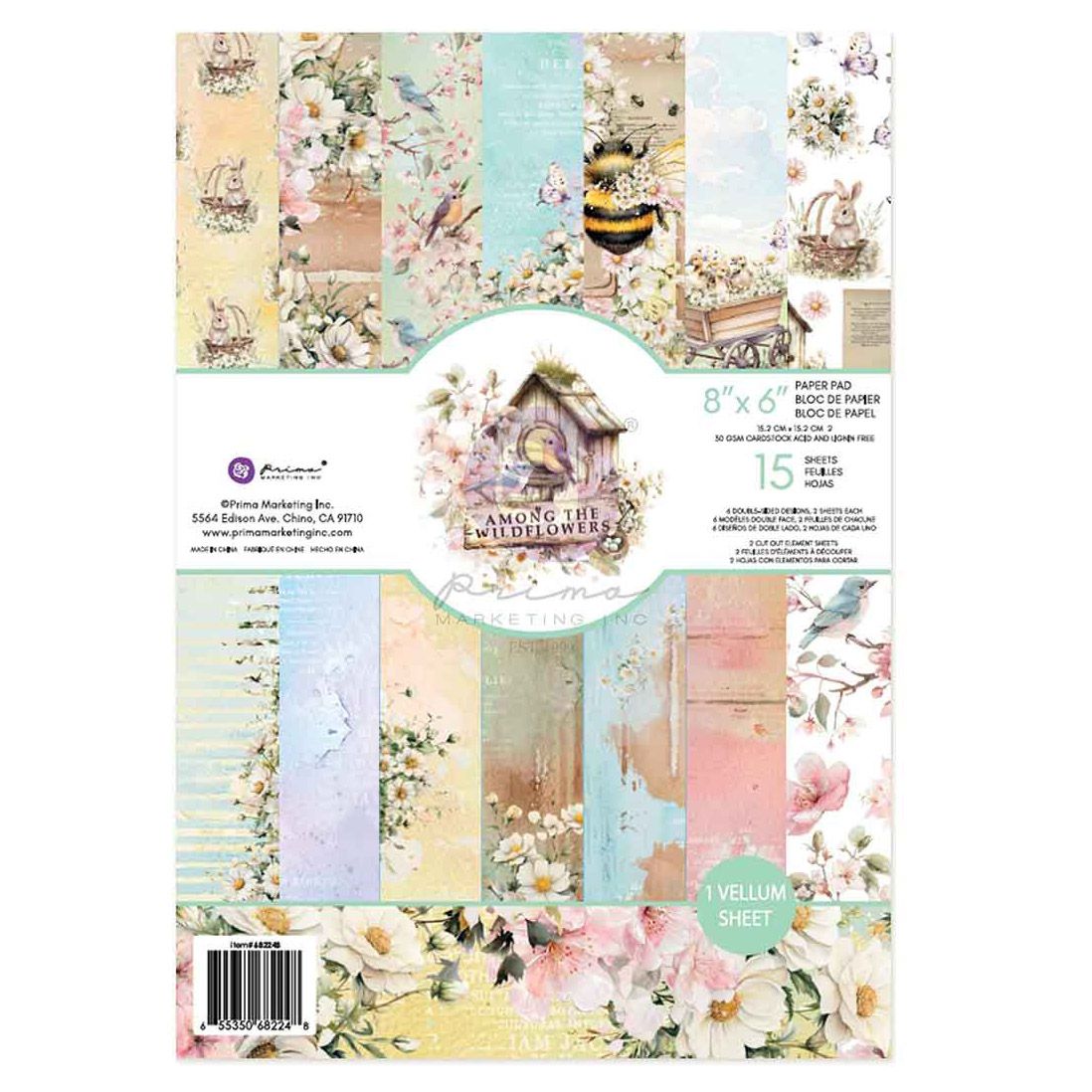 Prima Marketing Among The Wildflowers 6 x 8 Paper Pad 682248