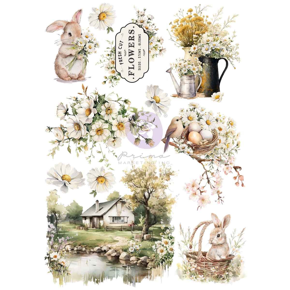 Prima Marketing Among The Wildflowers A4 Transfer 682309