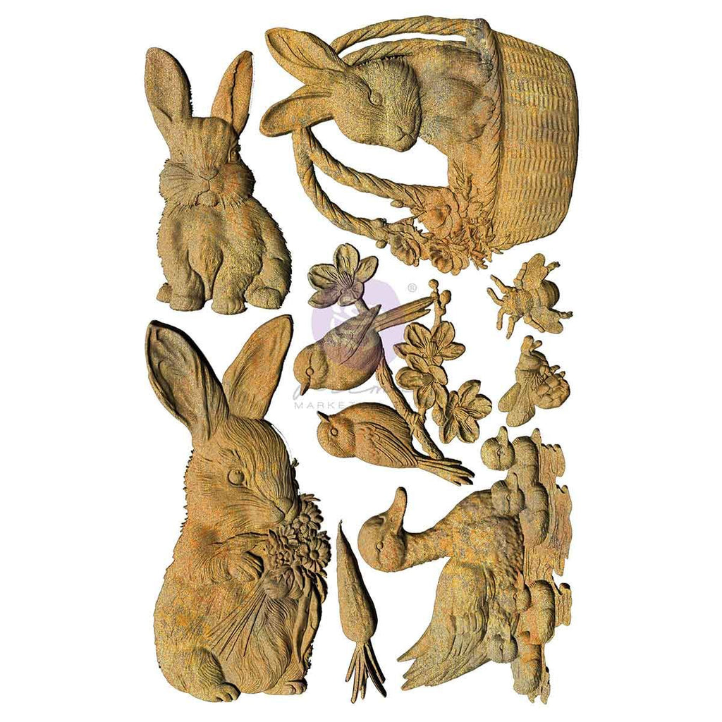 Prima Marketing Among The Wildflowers Garden Friends Mould 682583 Moulded Pieces Example
