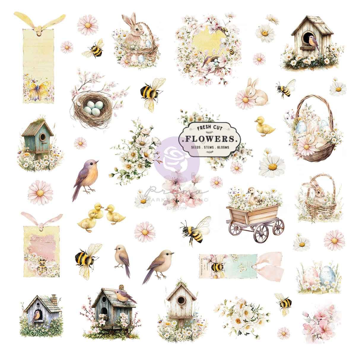 Prima Marketing Among The Wildflowers Spring Bits Ephemera 682279