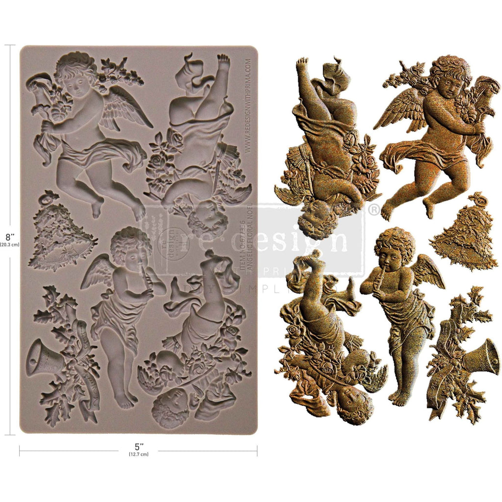Prima Marketing Angelic Floral Noel ReDesign Decor Mould 677336