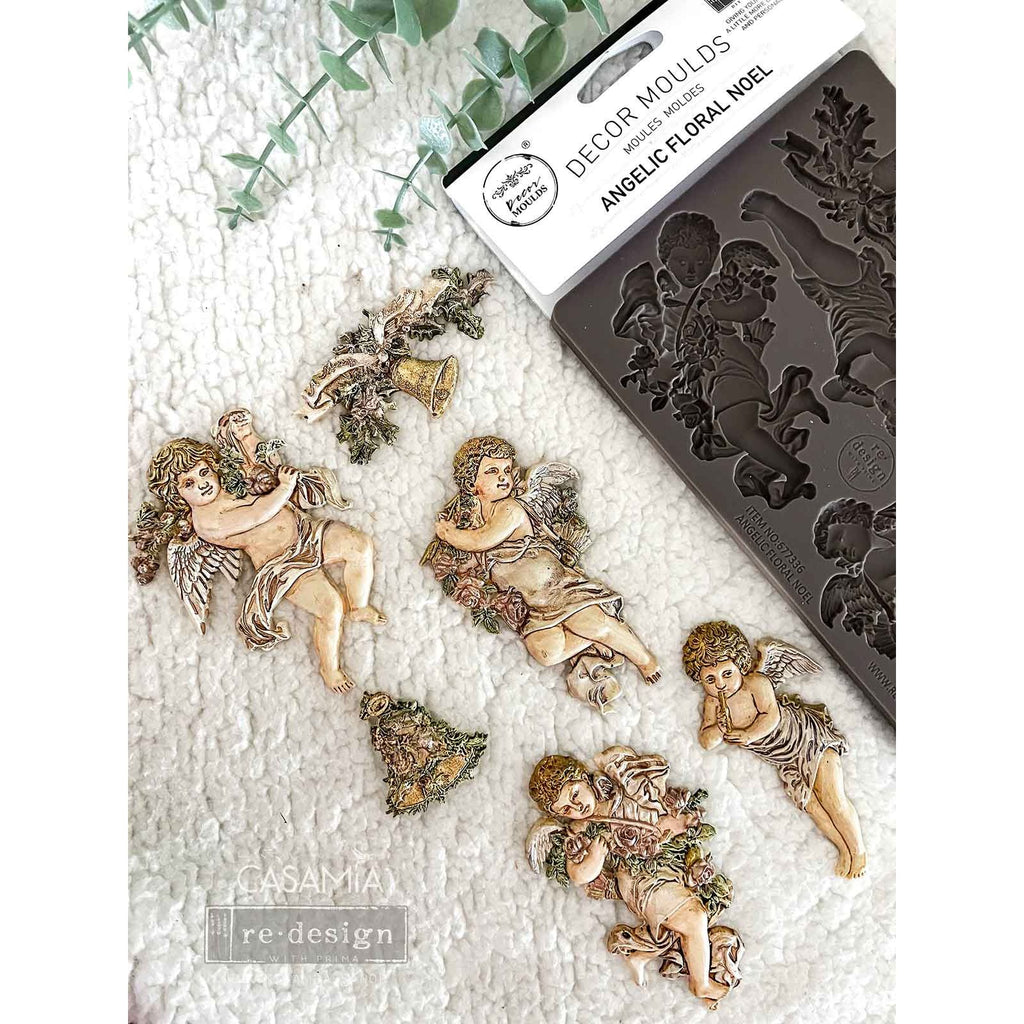 Prima Marketing Angelic Floral Noel ReDesign Decor Mould 677336 Christmas Decorations