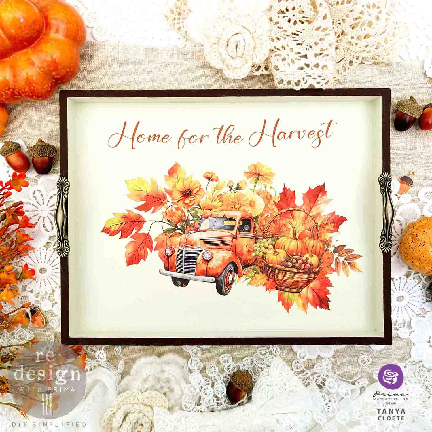 Prima Marketing Autumn Splendor ReDesign Small Transfers 673666 Home For The Harvest
