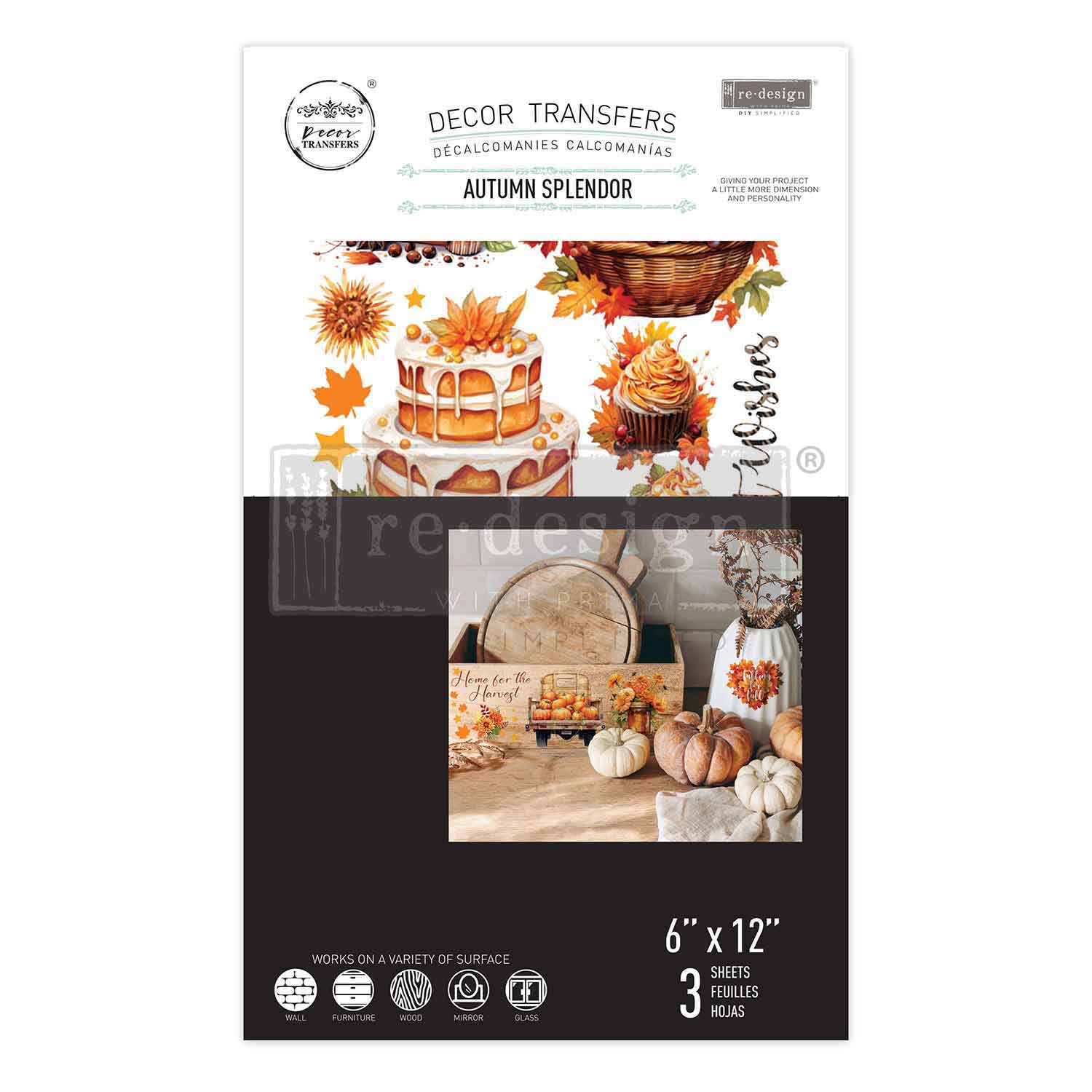 Prima Marketing Autumn Splendor ReDesign Small Transfers 673666 Packaging Image