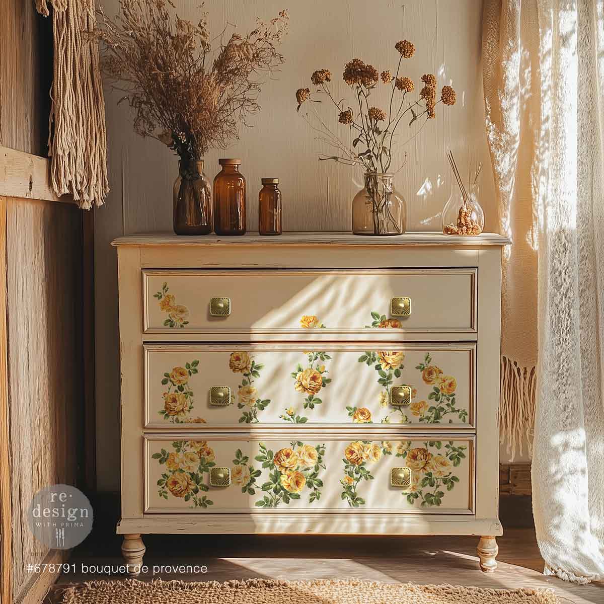 Prima Marketing Bouquet De Provence ReDesign Middy Transfers 678791 Furniture Florals