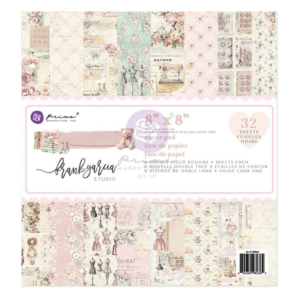 Prima Marketing Buttons And Keepsakes 8 x 8 Paper Pad 982362 Cover