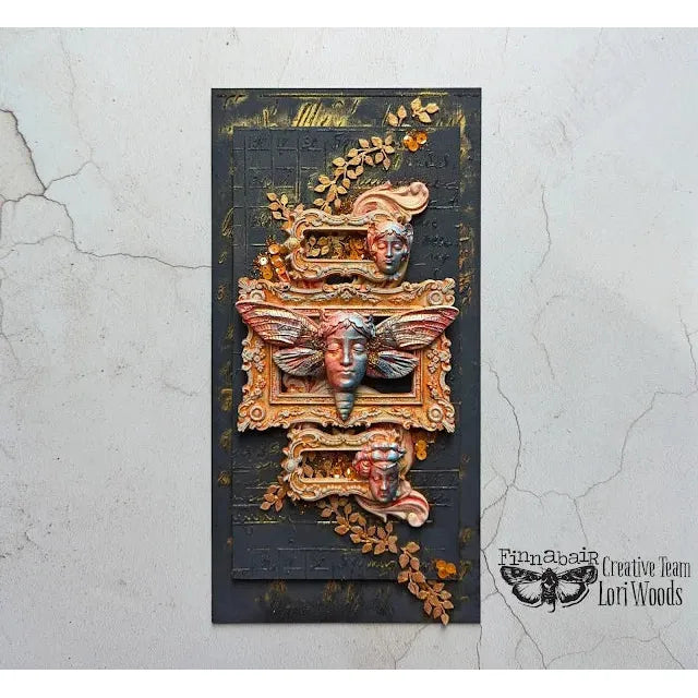 Prima Marketing Calculations Finnabair Stencil 969882 Mixed Media Project | color-code:ALT02