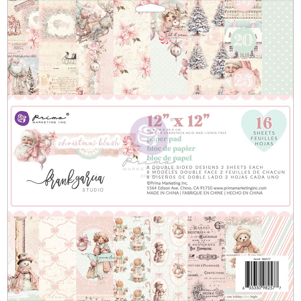 Prima Marketing Christmas Blush 12 x 12 Paper Pad 982577
