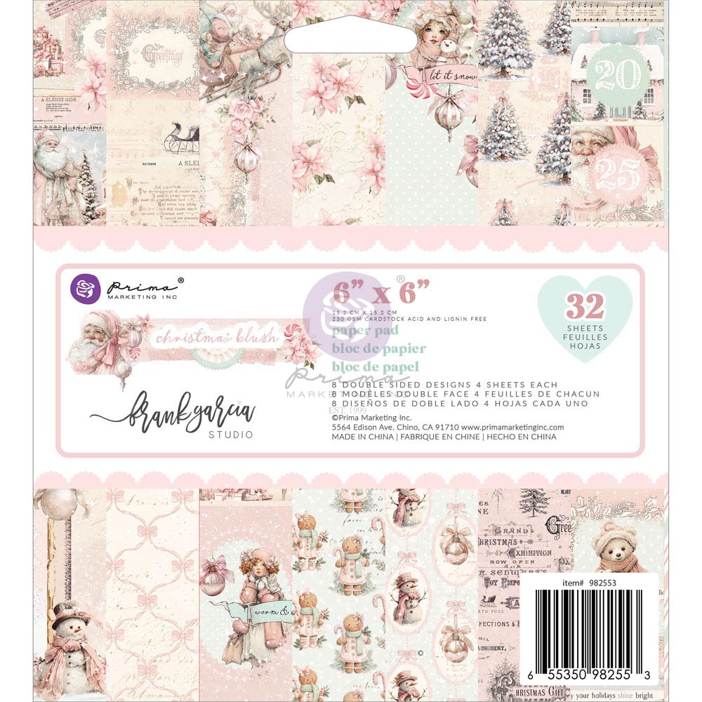 Prima Marketing Christmas Blush 6 x 6 Paper Pad 982553