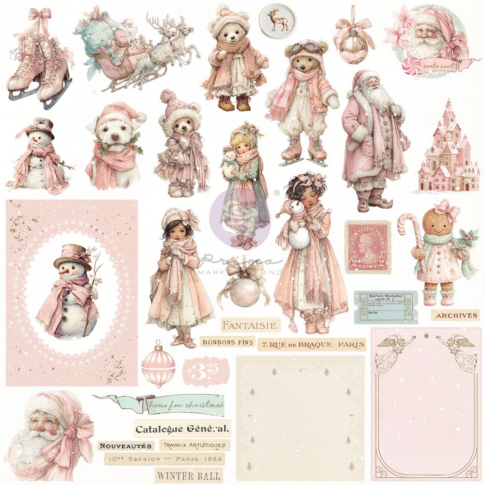 Prima Marketing Christmas Blush Cozy Christmas Ephemera 982607