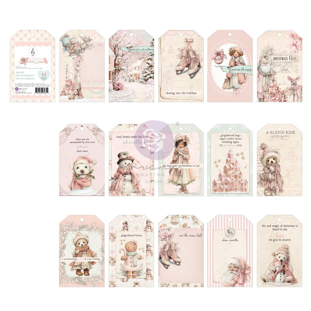Prima Marketing Christmas Blush Tag Pad 982652