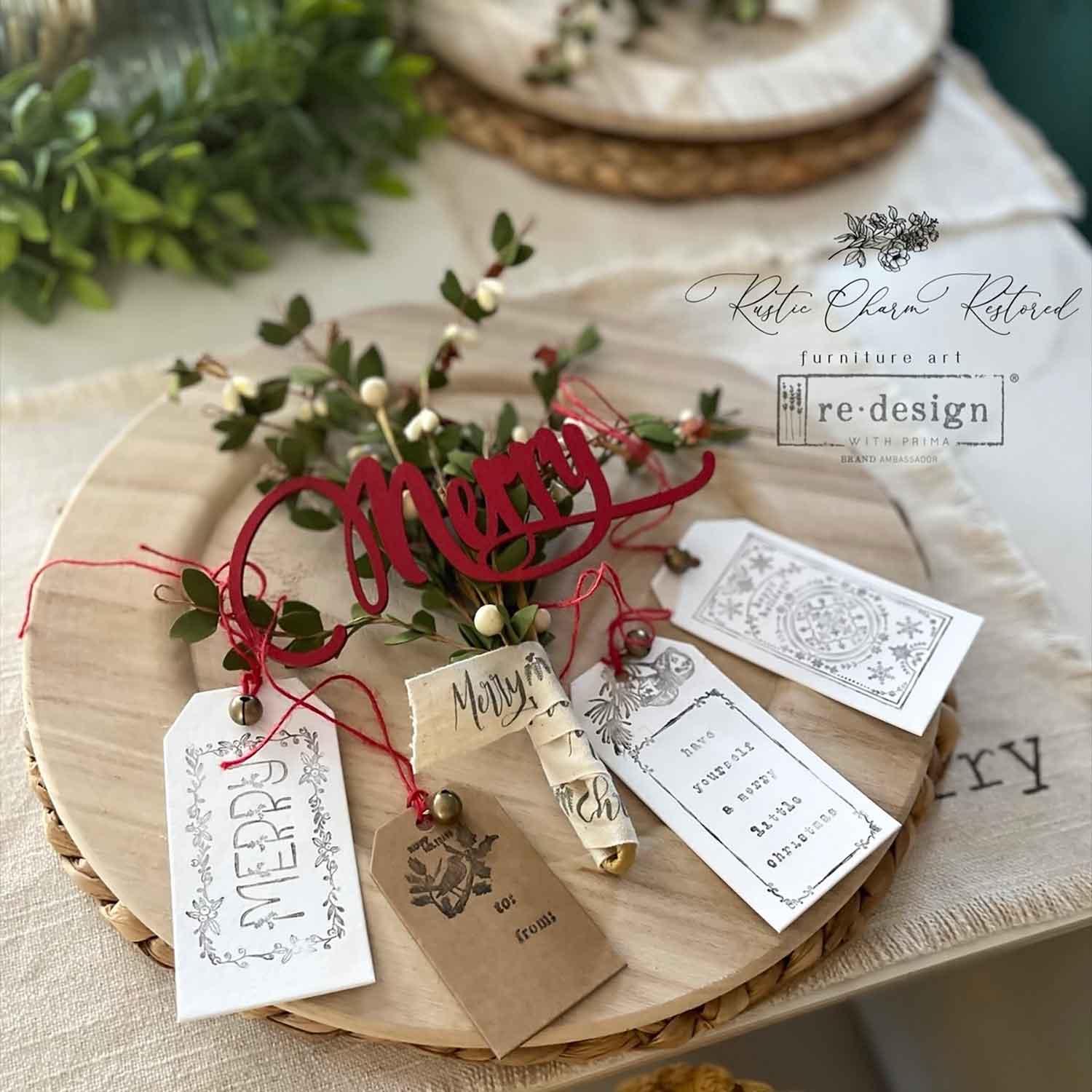 Prima Marketing Christmas Chipboard Tags ReDesign 670320 tag samples