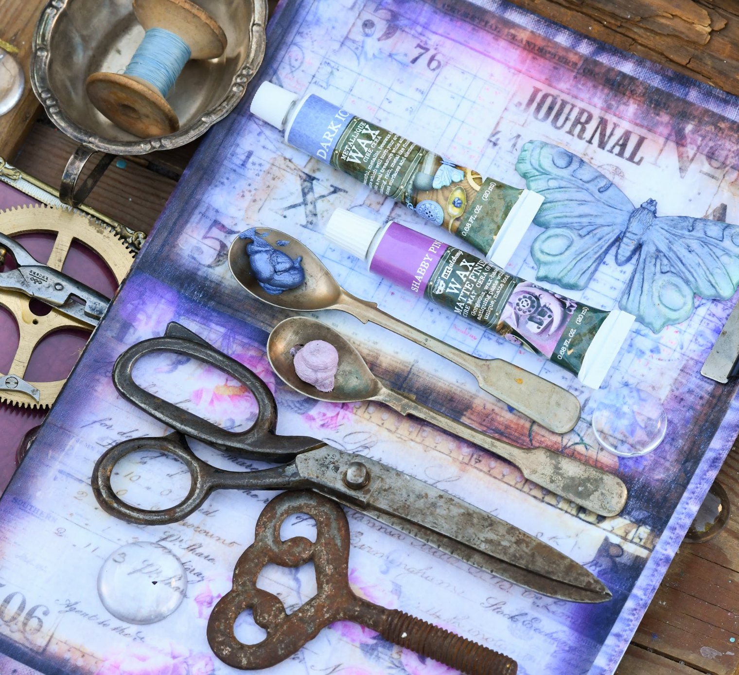 Prima Marketing Dreams Finnabair Limited Edition Metallique And Matte Wax Set 951924 Mixed Media Project