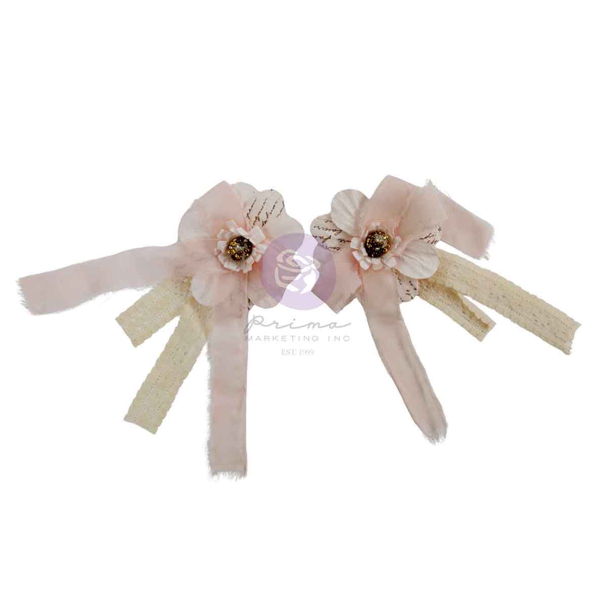 Prima Marketing Elegant Fleurs Buttons And Keepsakes Flowers 684754 Floral Ribbons